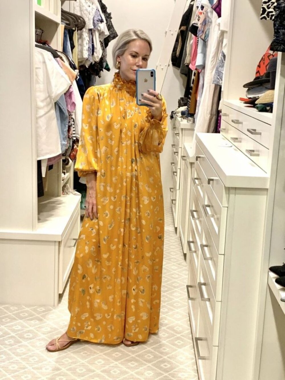 RARE NEW Hunter Bell Crosby Silk Maxi Dress in Sun Mesa 100% silk Yellow size M